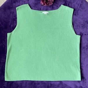 Cold water Creek green sleeveless top for women.